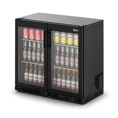 IMC Ventus V90 Bottle Cooler [Front Load] – Full Front Glass Door – Black Painted Frame – H 850 mm – W 900 mm – R290
