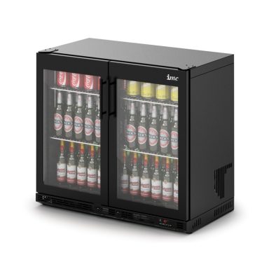 IMC Ventus V90 Bottle Cooler [Front Load] – Full Front Glass Door – Black Painted Frame – H 800 mm – W 900 mm – R290