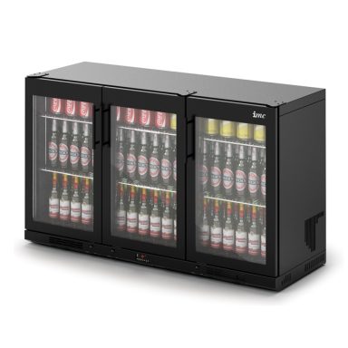 IMC Ventus V135 Bottle Cooler [Front Load] – Full Front Glass Door – Black Painted Frame – H 800 mm – W 1350 mm – R290