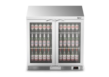 IMC Mistral M90 Bottle Cooler [Front Load] – Glass Door – Stainless Steel Frame – H 900 mm – W 900 mm – 0.232 kW