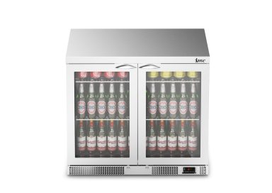 IMC Mistral M90 Bottle Cooler [Front Load] – Glass Door – Stainless Steel Frame – H 800 mm – W 900 mm – 0.232 kW