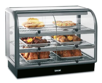 Lincat Seal 650 Series Counter-top Curved Front Heated Merchandiser - Self-Service - W 1000 mm - 2.02 kW