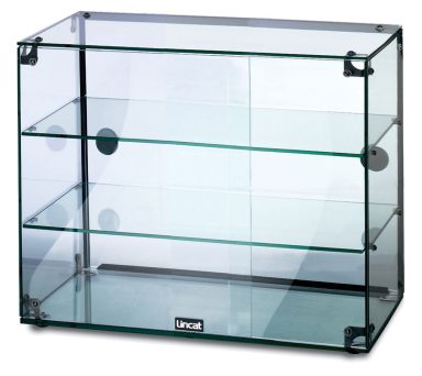 Lincat Seal Counter-top Glass Display Case – Rear Sliding Doors – W 607 mm