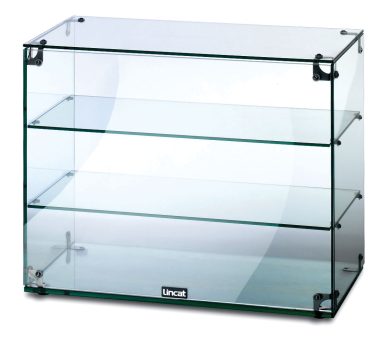 Lincat Seal Counter-top Glass Display Case – Open Back – W 607 mm