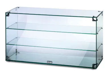 Lincat Seal Counter-top Glass Display Case – Open Back – W 907 mm