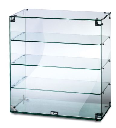 Lincat Seal Counter-top Glass Display Case – Open Back – W 607 mm