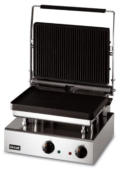 Lincat Lynx 400 Electric Counter-top Heavy Duty Panini Grill – Ribbed Upper & Lower Plates – W 395 mm – 3.0 kW