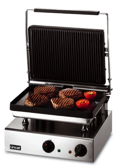 Lincat Lynx 400 Electric Counter-top Heavy Duty Ribbed Grill – Ribbed Upper & Smooth Lower Plates – W 395 mm – 3.0 kW
