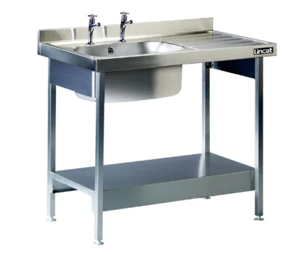 Lincat Built-in Sink Unit - Single Sink - Right-Hand Drainer - W 1000 mm