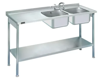 Lincat Built-in Sink Unit – Double Sink – Left-Hand Drainer – W 1500 mm