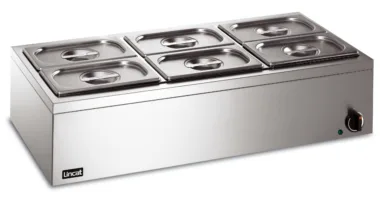 Lincat Lynx 400 Electric Counter-top Bain Marie – Wet Heat – inc. 6 x 1/4 GN Dishes – W 850 mm – 0.75 kW