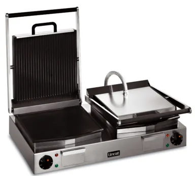 Lincat Lynx 400 Electric Counter-top Twin Ribbed Grill – Ribbed Upper & Smooth Lower Plates – W 623 mm – 4.5 kW