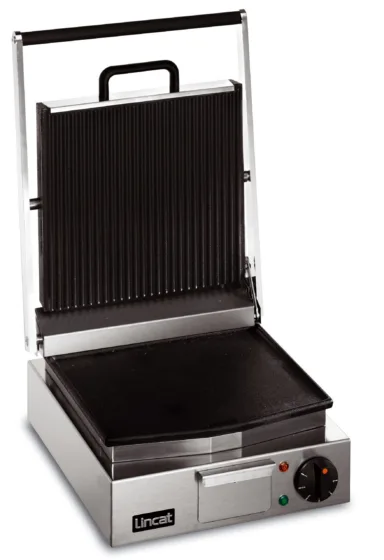 Lincat Lynx 400 Electric Counter-top Single Ribbed Grill – Ribbed Upper & Smooth Lower Plates – W 310 mm – 2.25 kW
