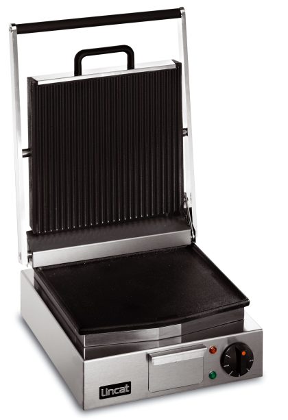 Lincat Lynx 400 Electric Counter-top Single Ribbed Grill - Ribbed Upper & Smooth Lower Plates - W 310 mm - 2.25 kW