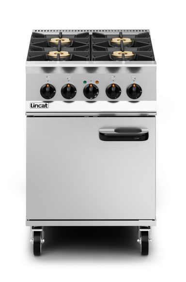 Lincat Opus 800 Dual Fuel [Natural Gas] Free-standing Oven Range – 4 Burners – W 600 mm – 30.0 kW