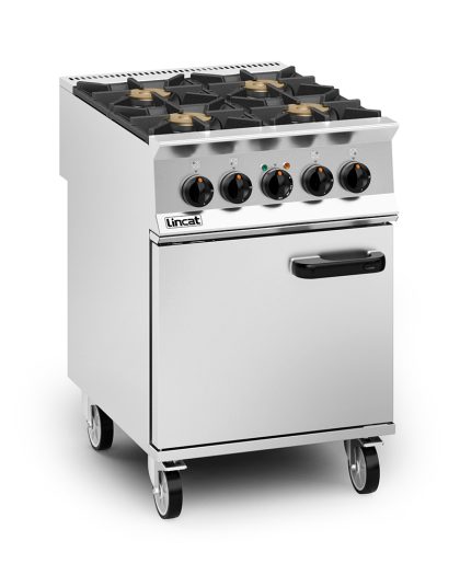 Lincat Opus 800 Dual Fuel [Propane Gas] Free-standing Oven Range - 4 Burners - W 600 mm - 26.8 kW