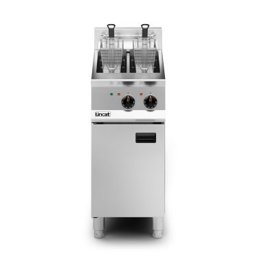 Lincat Opus 800 Electric Free-standing Twin Tank Fryer – 2 Baskets – W 400 mm – 14.0 kW