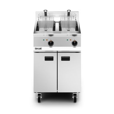 Lincat Opus 800 Electric Free-standing Twin Tank Fryer – 2 Baskets – W 600 mm – 24.0 kW
