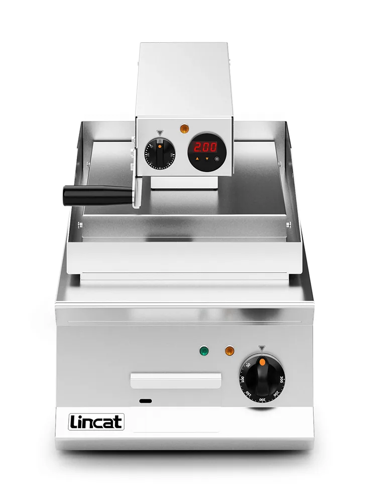 Lincat Opus 800 Electric Counter-top Clam Griddle - Flat Upper Plate - W 400 mm - 8.6 kW