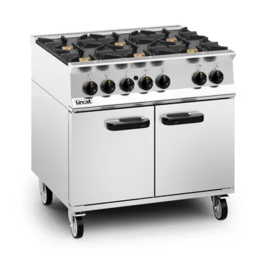 Lincat Opus 800 Natural Gas Free-standing Oven Range – 6 Burners – W 900 mm – 55.0 kW