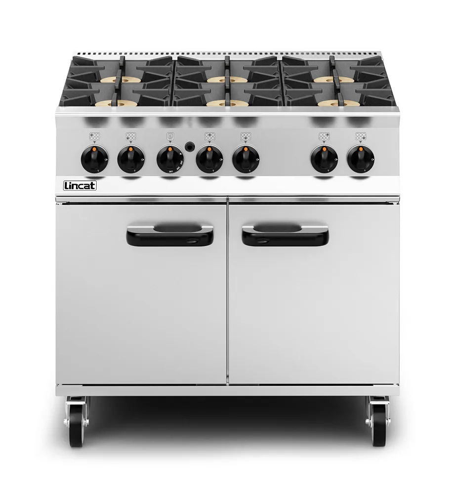 Lincat Opus 800 Natural Gas Free-standing Oven Range - 6 Burners - W 900 mm - 55.0 kW - Image 3