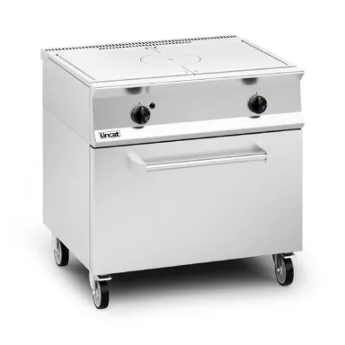 Lincat Opus 800 Natural Gas Free-standing Solid Top Oven Range [Drop-Down Door] – W 900 mm – 18.5 kW