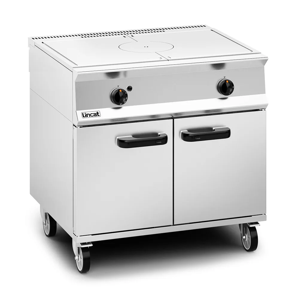 Lincat Opus 800 Natural Gas Free-standing Solid Top Oven Range - W 900 mm - 18.5 kW