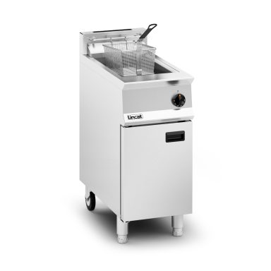 Lincat Opus 800 Natural Gas Free-standing Single Tank Fryer – 2 Baskets – W 400 mm – 23.0 kW