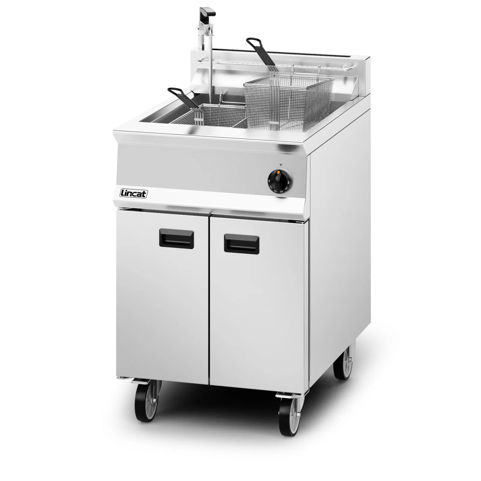 Lincat Opus 800 Propane Gas Free-standing Single Tank Fryer with Pumped Filtration - 2 Baskets - W 600 mm - 30.0 kW - Image 3