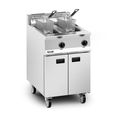 Lincat Opus 800 Natural Gas Free-standing Twin Tank Fryer – 2 Baskets – W 600 mm – 32.0 kW