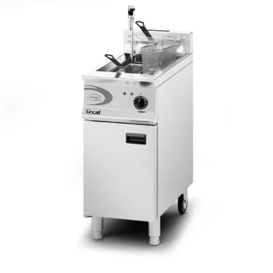 Lincat Opus 800 Natural Gas Free-standing Single Tank Fryer with Pumped Filtration – 2 Baskets – W 400 mm – 22.0 kW
