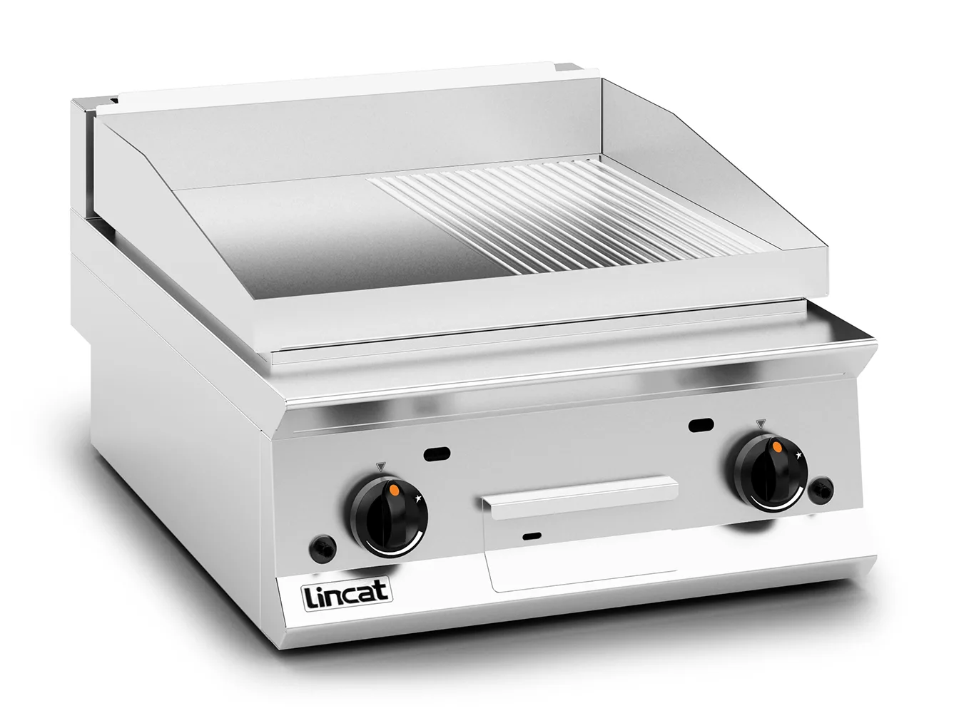 Lincat Opus 800 Natural Gas Counter-top Griddle - Ribbed Plate - W 600 mm - 15.5 kW - Image 2