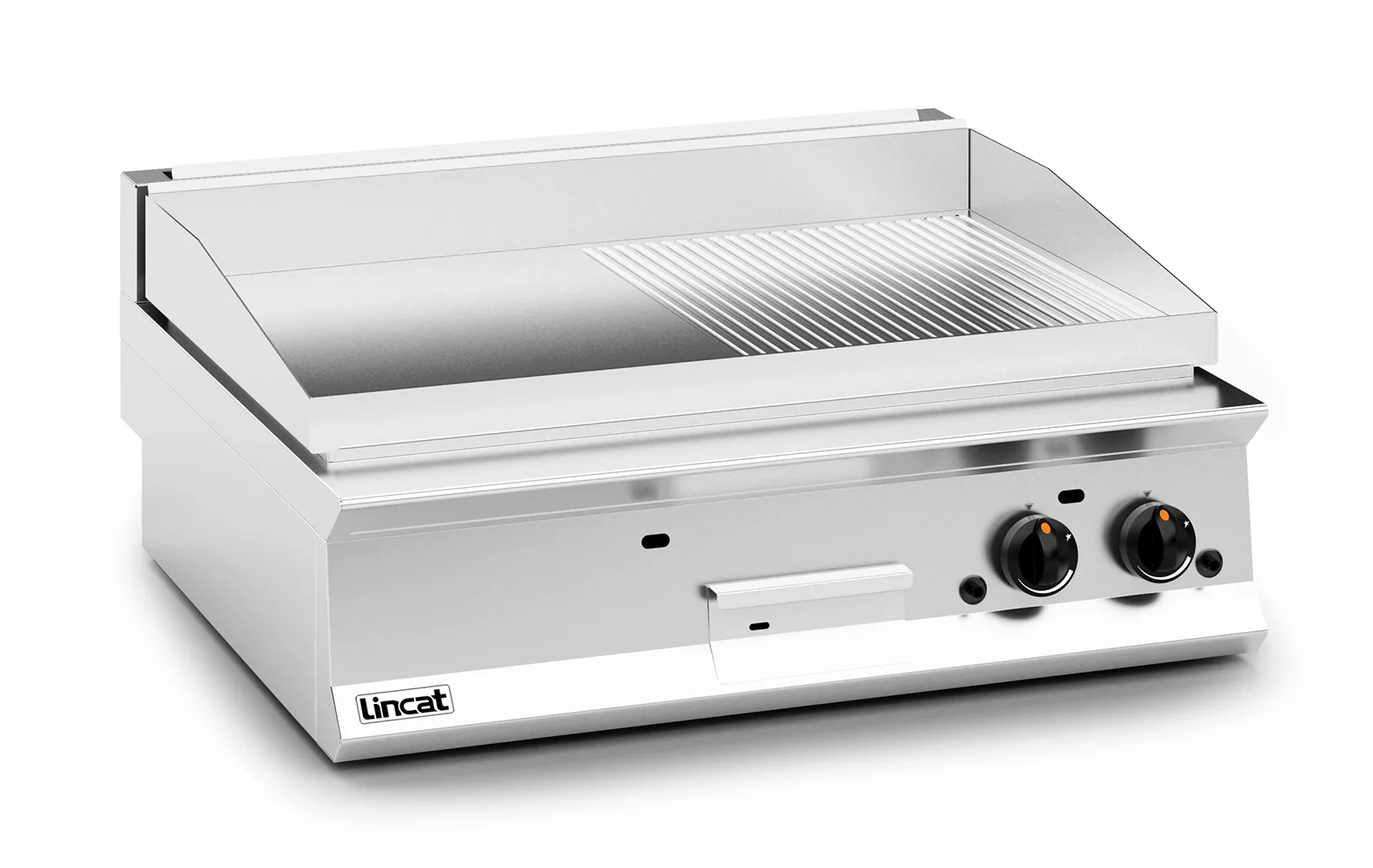 Lincat Opus 800 Natural Gas Counter-top Griddle - Ribbed Plate - W 900 mm - 23.0 kW