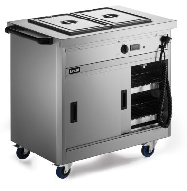 Lincat Panther 670 Series Free-standing Hot Cupboard – Bain Marie Top – 2GN – W 980 mm – 2.6 kW
