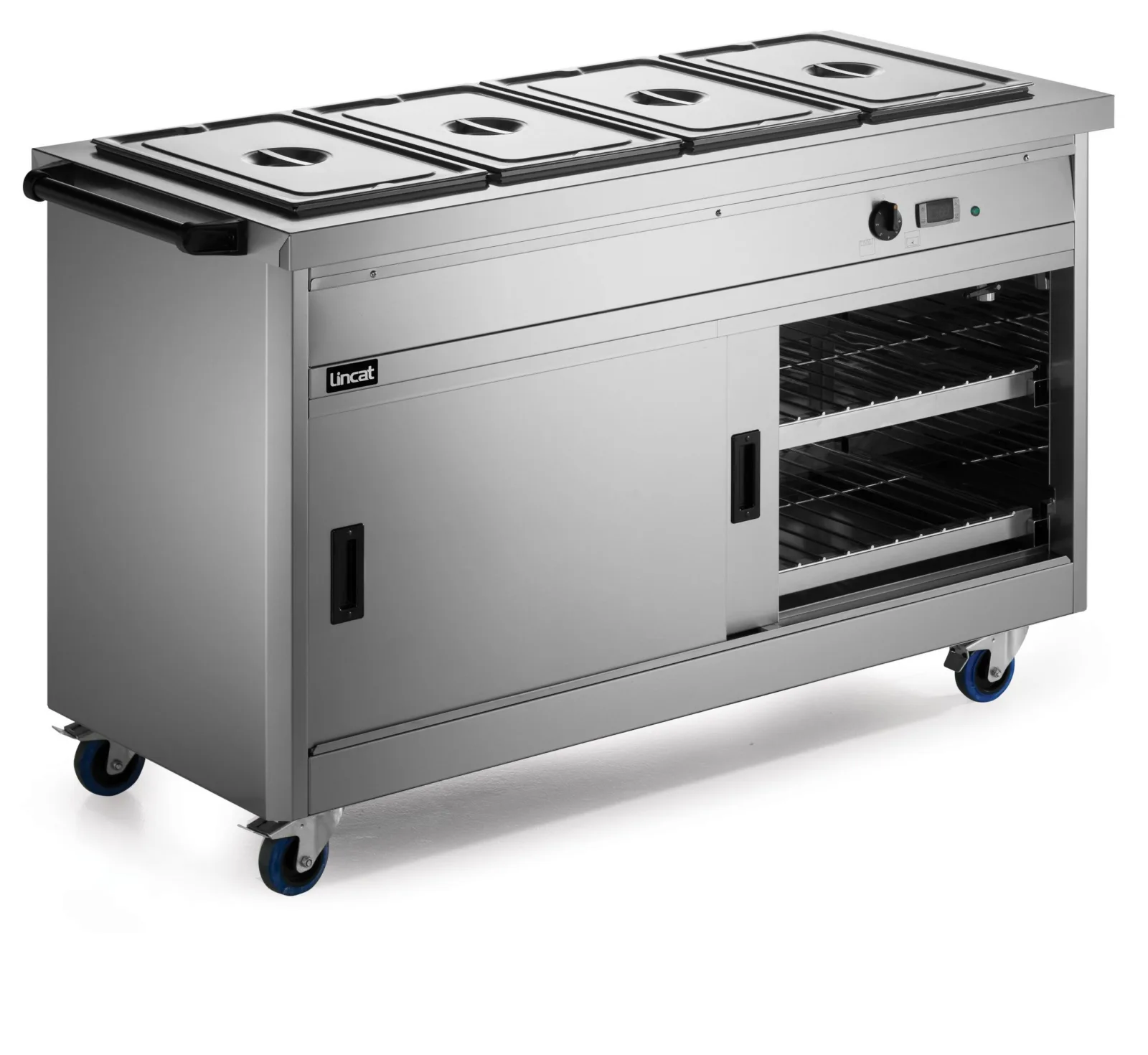 Lincat Panther 670 Series Free-standing Hot Cupboard - Bain Marie Top - 4GN - W 1530 mm - 4.9 kW