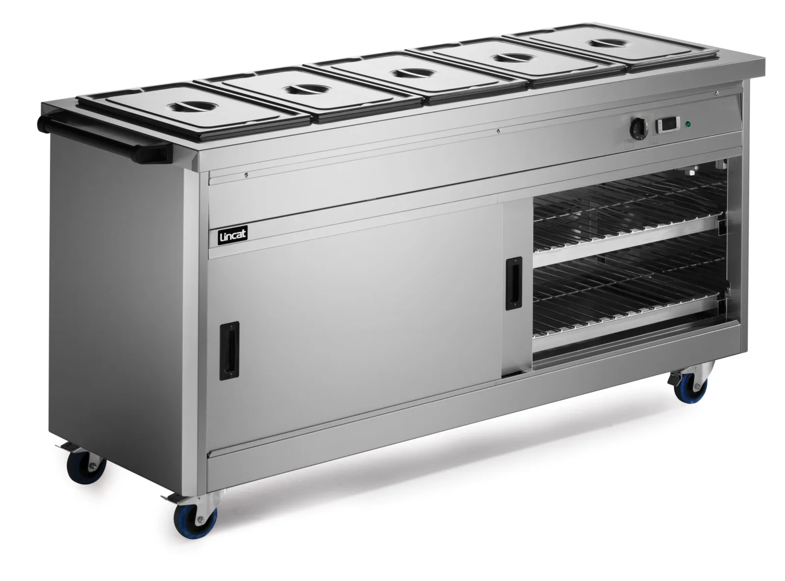 Lincat Panther 670 Series Free-standing Hot Cupboard - Bain Marie Top - 5GN - W 1855 mm - 5.2 kW