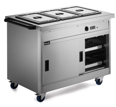 Lincat Panther 800 Series Free-standing Hot Cupboard – Bain Marie Top – 3GN – W 1205 mm – 2.8 kW