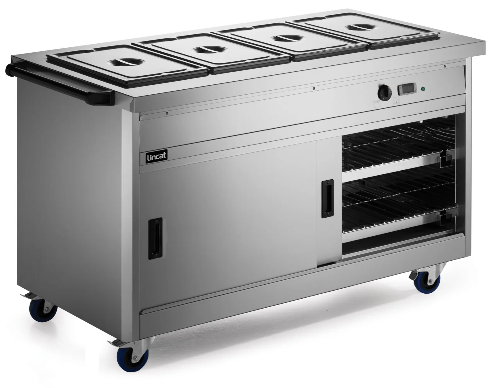 Lincat Panther 800 Series Free-standing Hot Cupboard - Bain Marie Top - 4GN - W 1530 mm - 4.9 kW