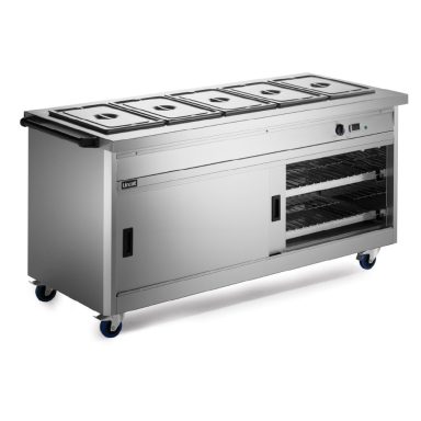 Lincat Panther 800 Series Free-standing Hot Cupboard – Bain Marie Top – 5GN – W 1855 mm – 5.2 kW
