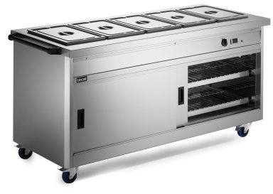 Lincat Panther 800 Series Free-standing Hot Cupboard – Bain Marie Top – 5GN – W 1855 mm – 5.2 kW