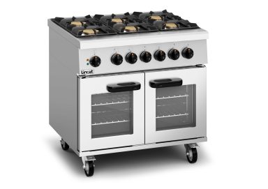 Lincat Phoenix Dual Fuel Propane Gas Free-standing Oven Range – 6-Zone – W 900 mm – 36 kW [Gas] – 6 kW [Electric]