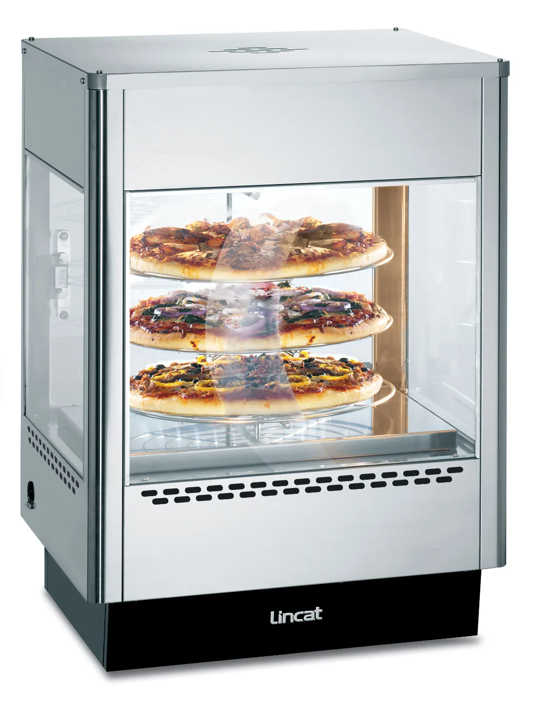 Lincat Seal Counter-top Upright Heated Merchandiser - Rotating Rack - Single Door - W 562 mm - 1.4 kW