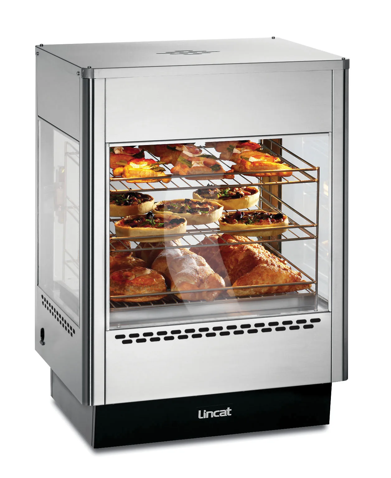 Lincat Seal Counter-top Upright Heated Merchandiser - Static Rack - Two Doors - W 562 mm - 1.4 kW