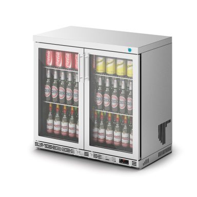 IMC Ventus V90 Bottle Cooler [Front Load] – Glass Door – Stainless Steel Frame – H 850 mm – W 900 mm – R290