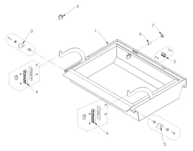 Deep Door Parts Assembly – C500 (90002043-A)
