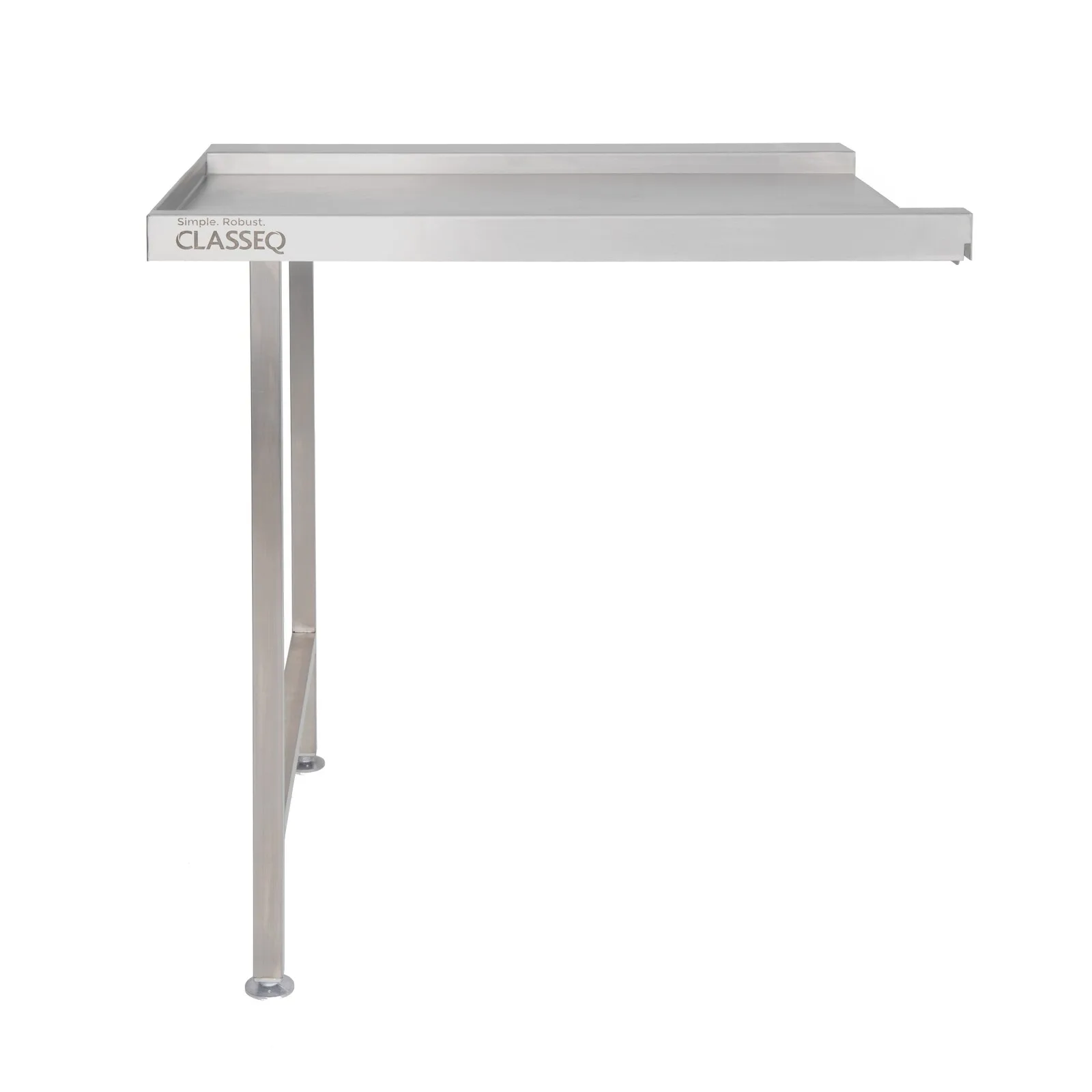 Classeq T8EX s/steel table 800mm left no basket image 4