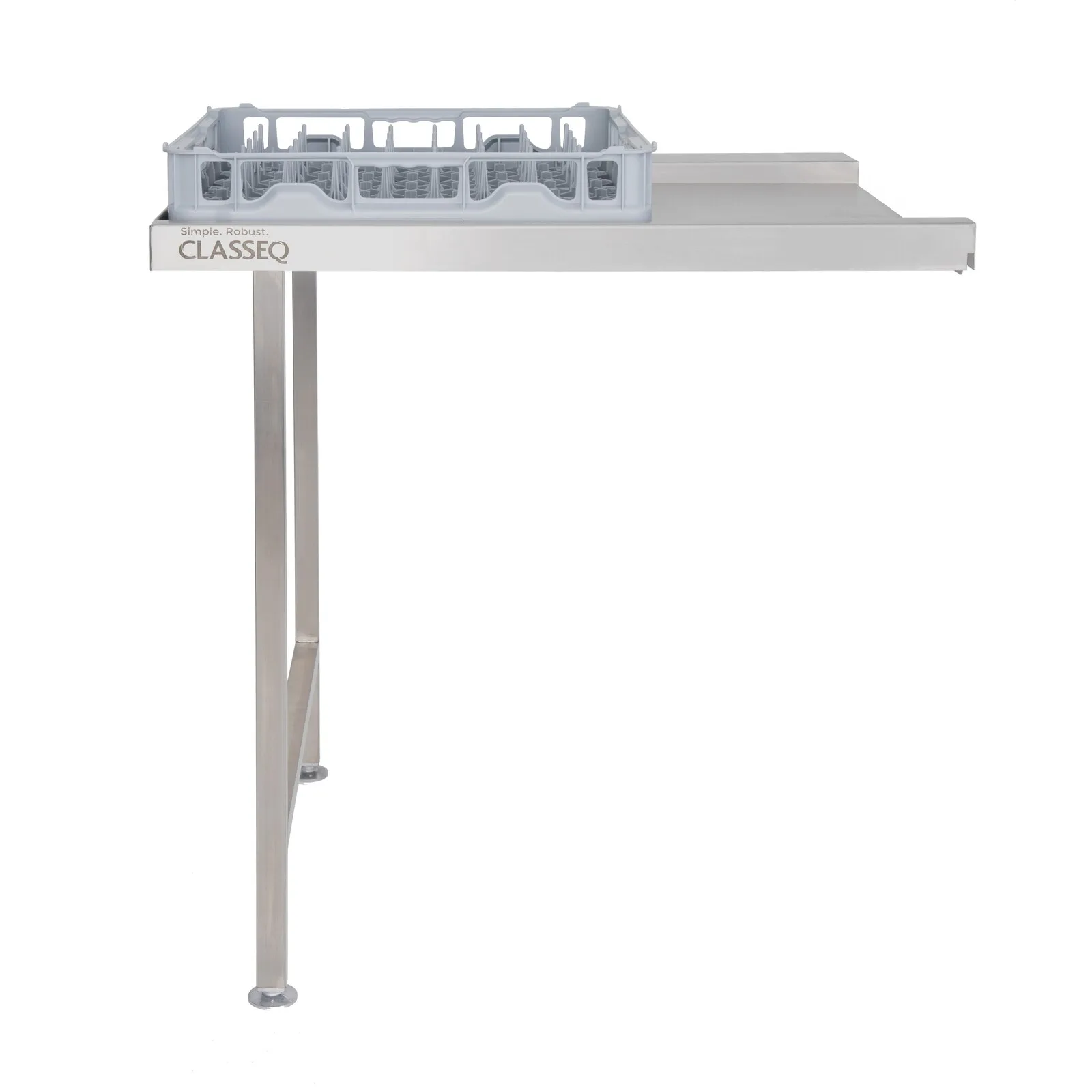 Classeq T8EN s/steel table 800mm left with basket image 2