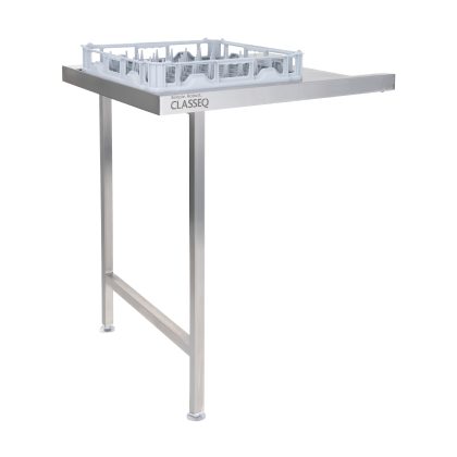 Classeq T8EN s/steel table 800mm left with basket image 1