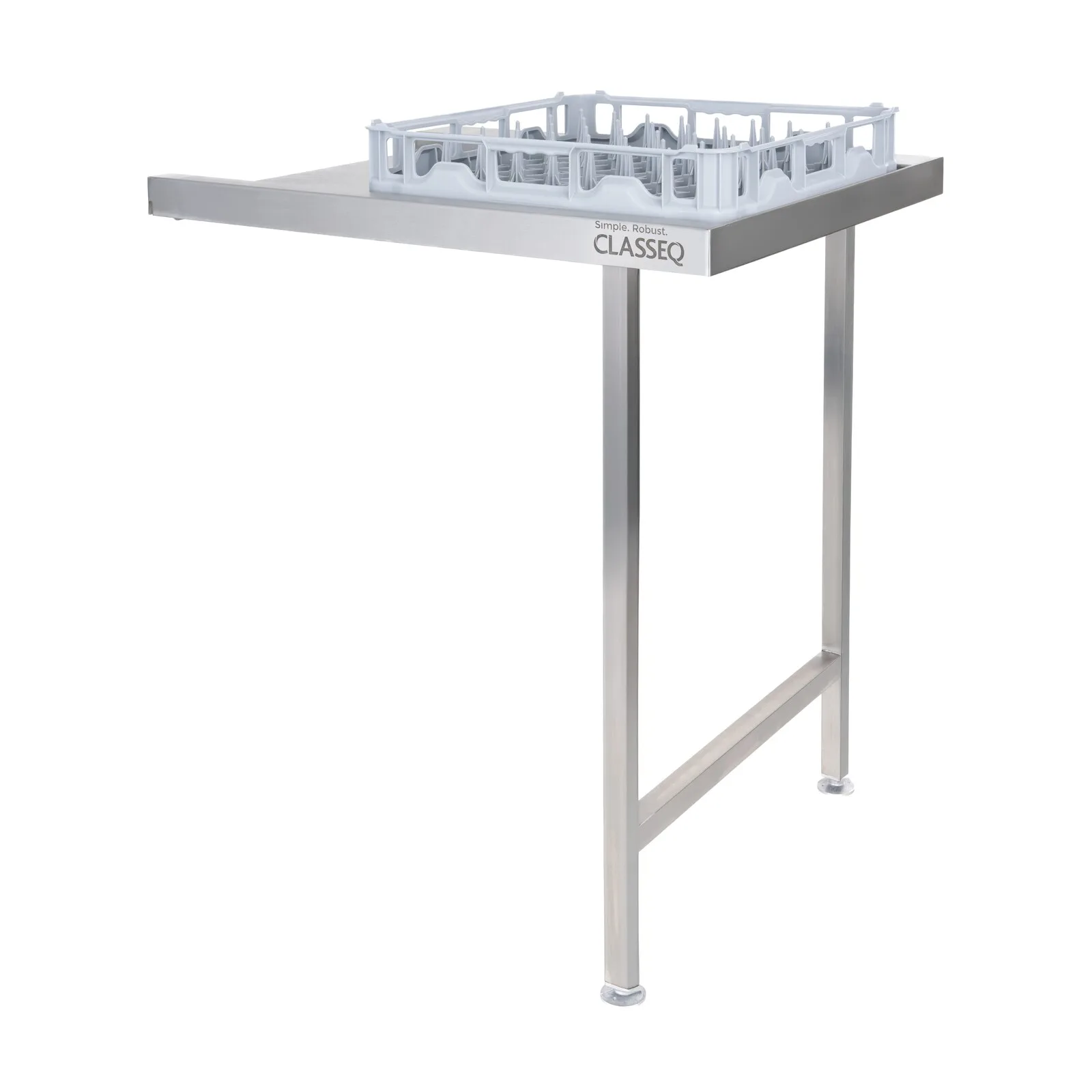 Classeq T8EN s/steel table 800mm right with basket image 5