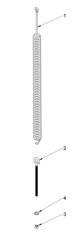 Hood Spring Assembly 30013507-A